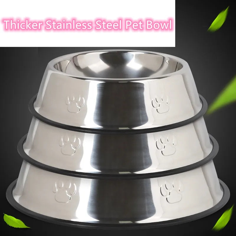 Stainless Steel Paw Shaped Dog Bowl