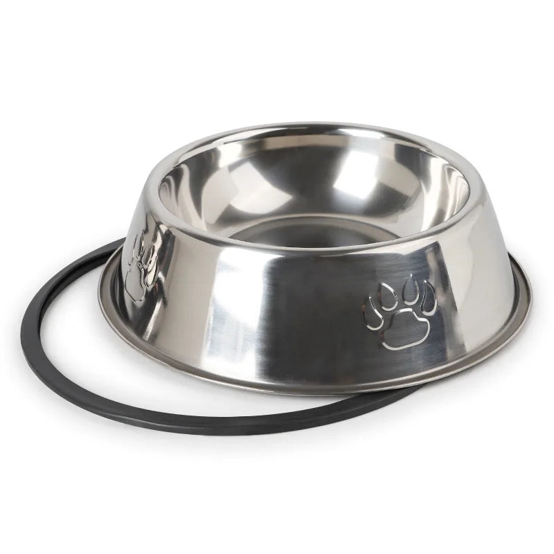 Stainless Steel Paw Shaped Dog Bowl