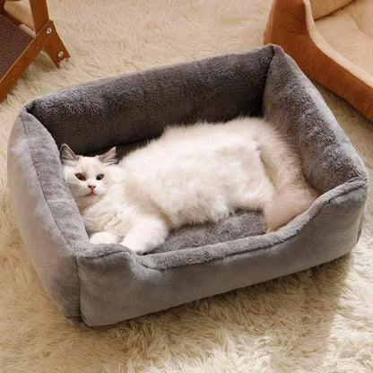 Cozy Plush Cat Bed for Pets