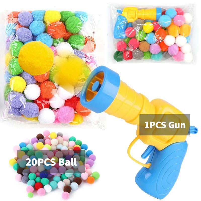 Plush Ball Shooting Gun Interactive Cat Toy