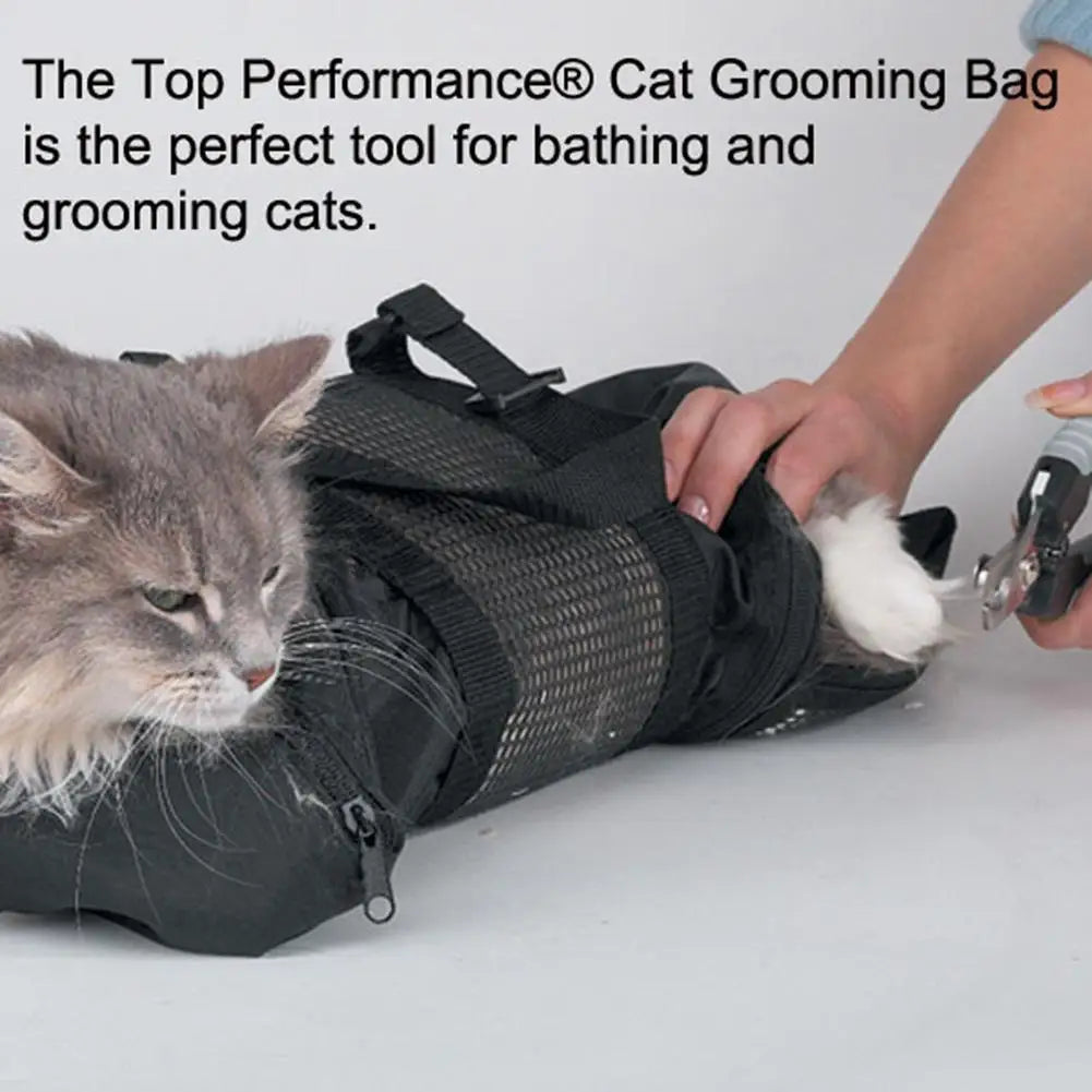 Mesh Cat Grooming Bathing Bag