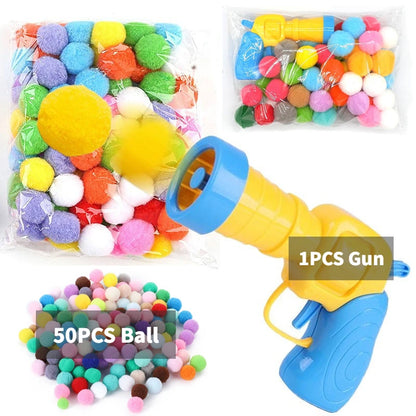 Plush Ball Shooting Gun Interactive Cat Toy