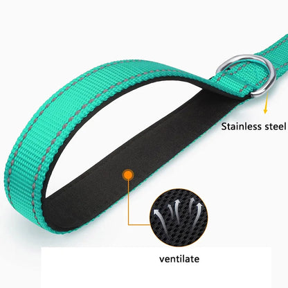 Reflective Dog Harness Collar Lead Strap Training Leash