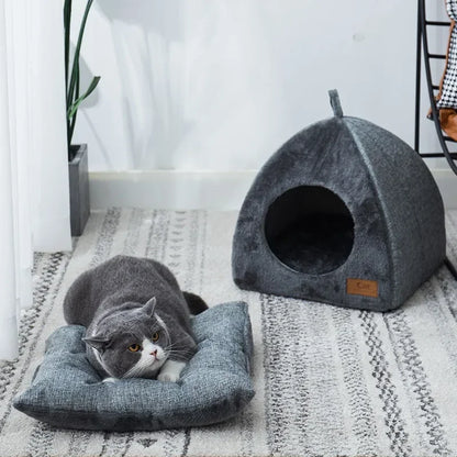 Triangle Cat Nest Warm Closed Pet House