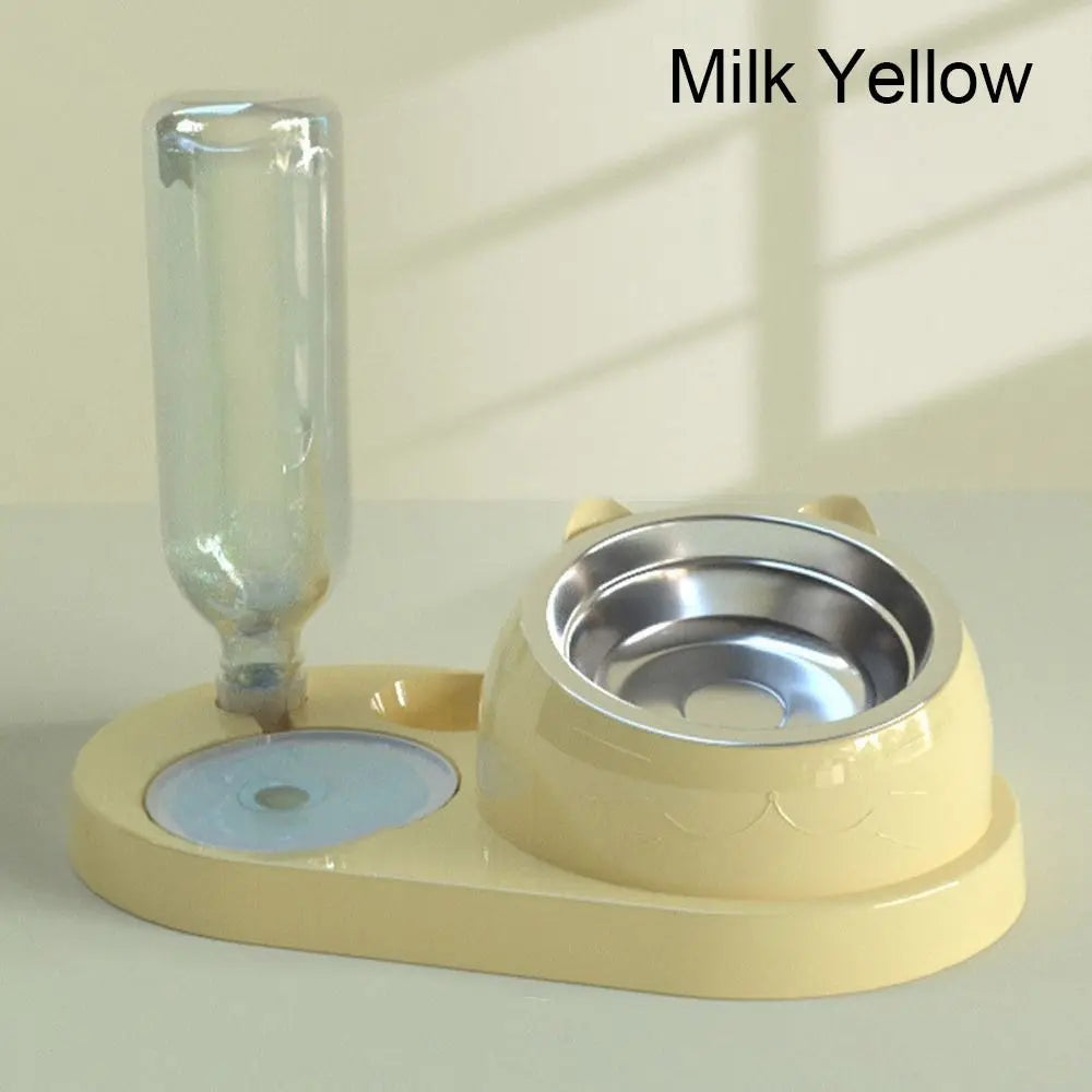 2-in-1 Automatic Cat Bowl with Water Dispenser