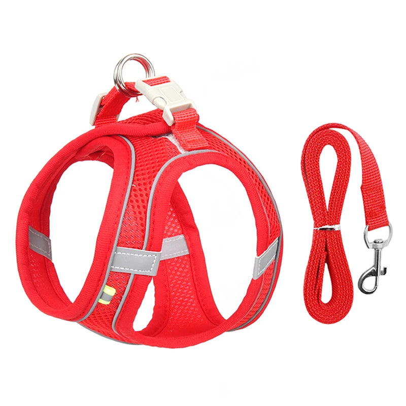 Adjustable Dog Harness Leash Set