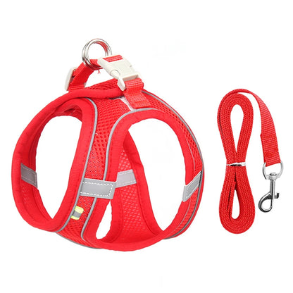 Adjustable Dog Harness Leash Set