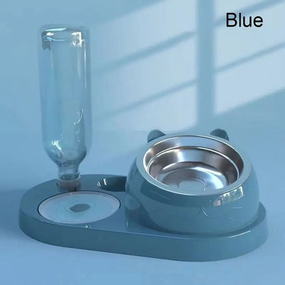 2-in-1 Automatic Cat Bowl with Water Dispenser