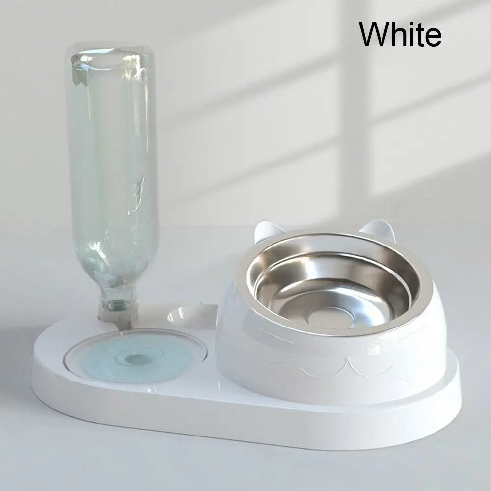 2-in-1 Automatic Cat Bowl with Water Dispenser