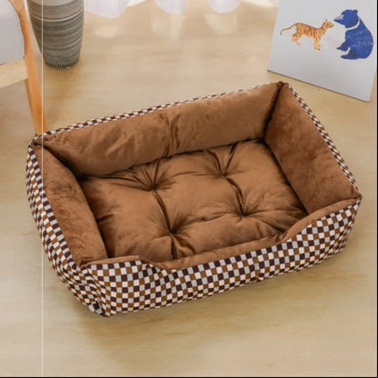 Square Calming Sofa Cushion Soft Plush Cat Bed