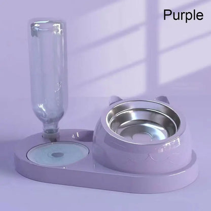 2-in-1 Automatic Cat Bowl with Water Dispenser