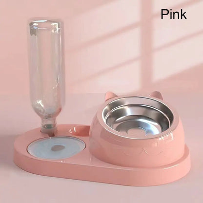 2-in-1 Automatic Cat Bowl with Water Dispenser