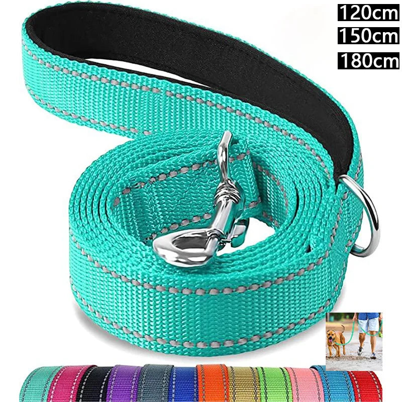 Reflective Dog Harness Collar Lead Strap Training Leash