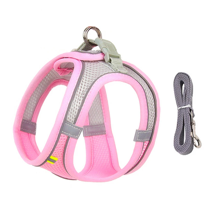 Adjustable Dog Harness Leash Set