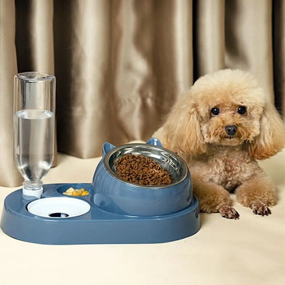 2-in-1 Automatic Cat Bowl with Water Dispenser