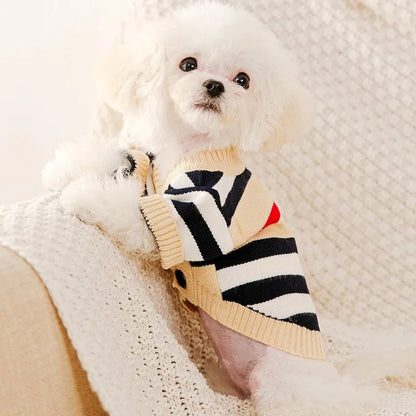 Luxury Striped Dog Sweater